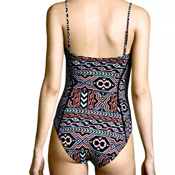 La Blanca "La Azteca" Bandeau Sz 12 One Piece Swimsuit Convertible Straps - Picture 8 of 8